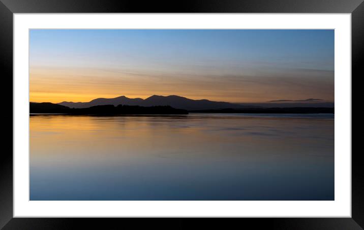 Winter Sunset at Connel, Argyll. Framed Mounted Print by Rich Fotografi 