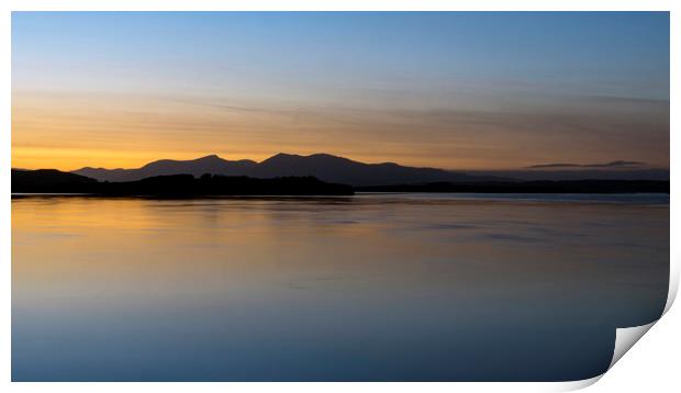 Winter Sunset at Connel, Argyll. Print by Rich Fotografi 