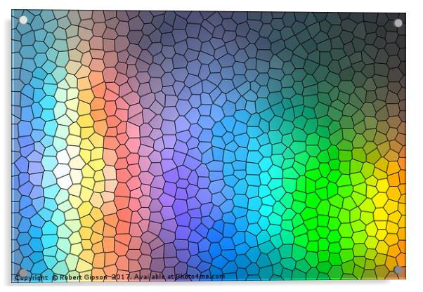 Mosaic rainbow Acrylic by Robert Gipson