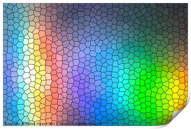 Mosaic rainbow Print by Robert Gipson