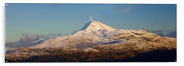 Ben Lomond Moon Acrylic by James Buckle