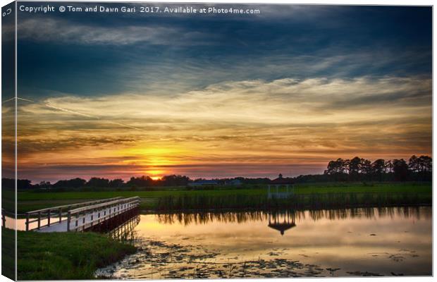 New Jersey Sunset Canvas Print by Tom and Dawn Gari
