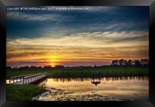 New Jersey Sunset Framed Print by Tom and Dawn Gari