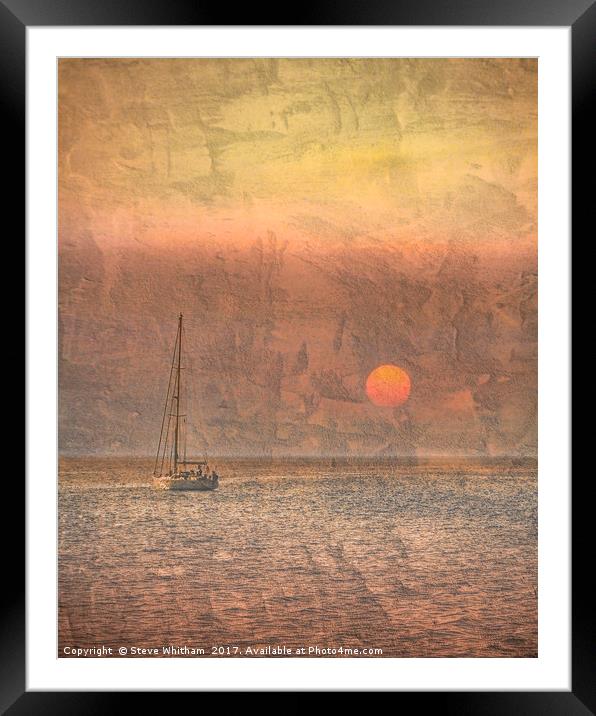 Sunrise Over the Sea Framed Mounted Print by Steve Whitham