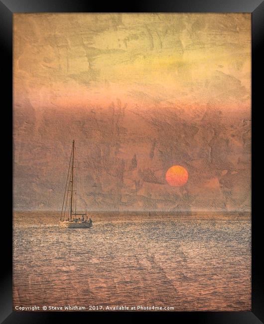 Sunrise Over the Sea Framed Print by Steve Whitham