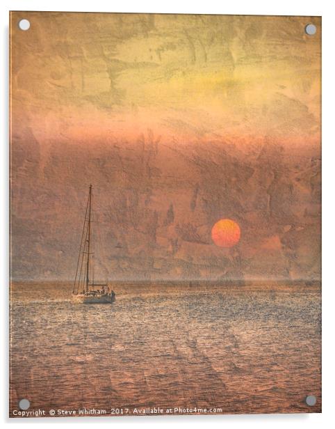 Sunrise Over the Sea Acrylic by Steve Whitham