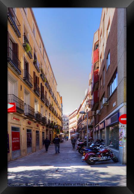 Madrid Old Town Framed Print by Tom Gomez