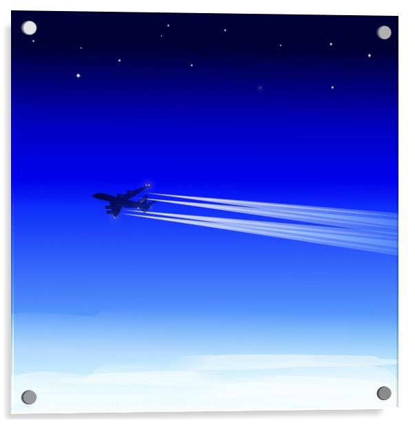 Jet Heading Home Acrylic by Gary Barratt