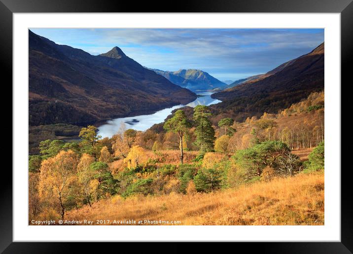 Above Loch Leven Framed Mounted Print by Andrew Ray