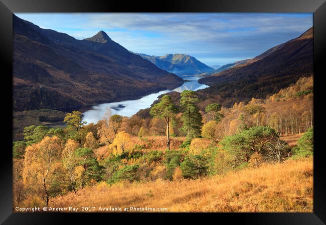 Above Loch Leven Framed Print by Andrew Ray