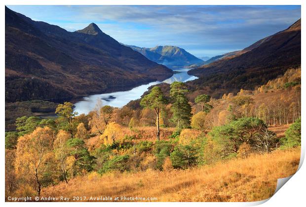 Above Loch Leven Print by Andrew Ray