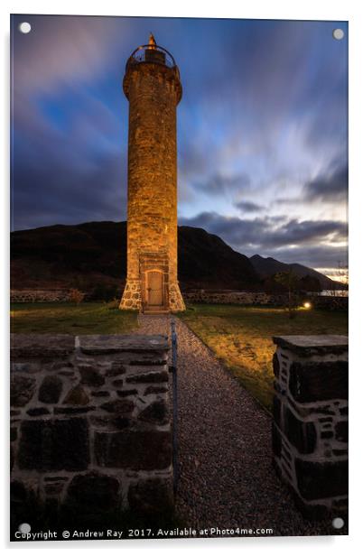 Glenfinnan Monument Acrylic by Andrew Ray
