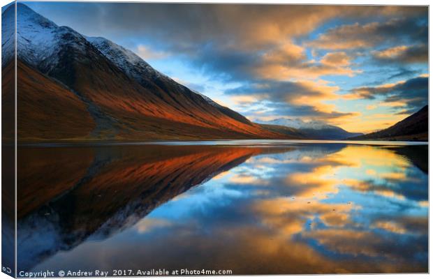 Late Light at Loch Etive Canvas Print by Andrew Ray