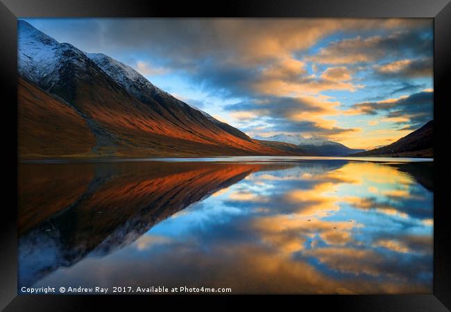 Late Light at Loch Etive Framed Print by Andrew Ray