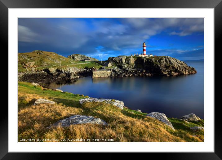 Scalpay Lighthouse Framed Mounted Print by Andrew Ray