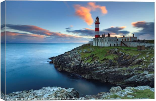 Sunset at Eilean Glas Lighthouse (Scalpay Canvas Print by Andrew Ray