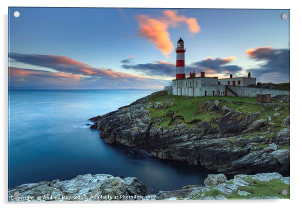 Sunset at Eilean Glas Lighthouse (Scalpay Acrylic by Andrew Ray