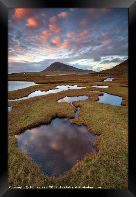 Sunset Reflections (Isle of Harris) Framed Print by Andrew Ray
