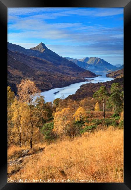 Autumn above Loch Leven  Framed Print by Andrew Ray