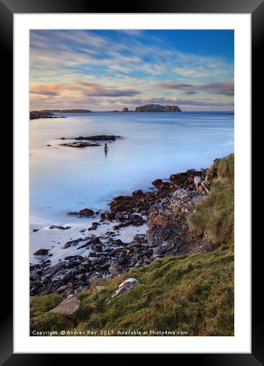 Cliff Top View (Great Bernera) Framed Mounted Print by Andrew Ray