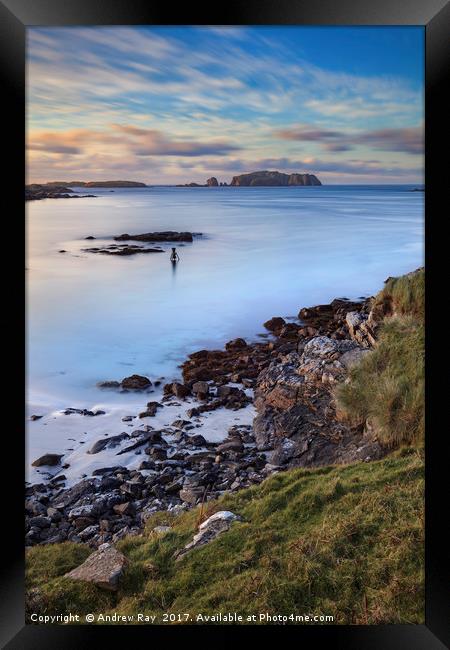 Cliff Top View (Great Bernera) Framed Print by Andrew Ray