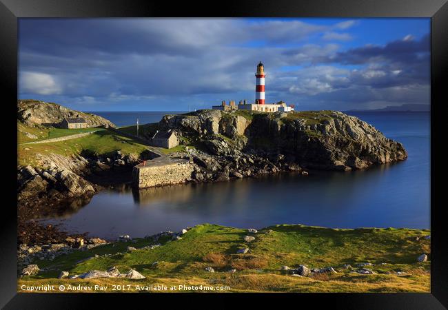Eilean Glas Lighthouse (Scalpay)  Framed Print by Andrew Ray