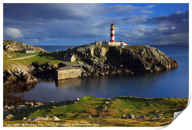 Eilean Glas Lighthouse (Scalpay)  Print by Andrew Ray