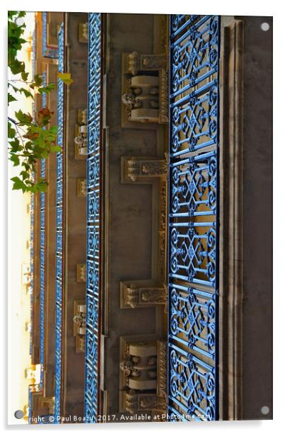 forged iron balconies Acrylic by Paul Boazu