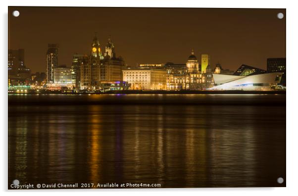 Liverpool Waterfront     Acrylic by David Chennell