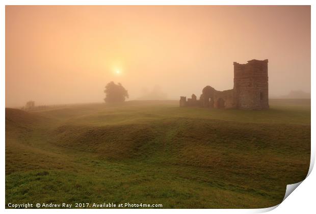 Misty Sunrise (Knowlton Church)  Print by Andrew Ray