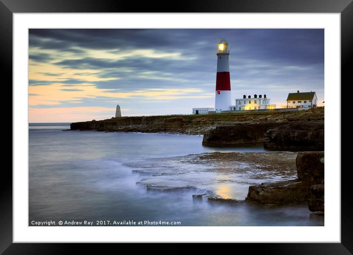 Portland Lighthouse Framed Mounted Print by Andrew Ray