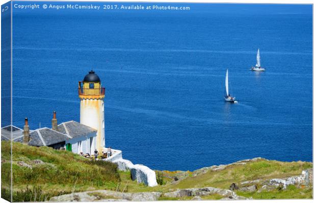 Lower lighthouse Isle of May Canvas Print by Angus McComiskey