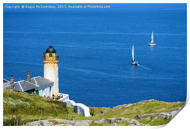 Lower lighthouse Isle of May Print by Angus McComiskey