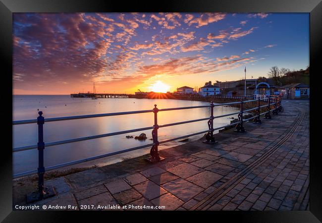 Towards Swanage Pier Framed Print by Andrew Ray