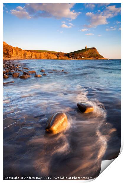 Towards the Clavell Tower (Kimmeridge) Print by Andrew Ray