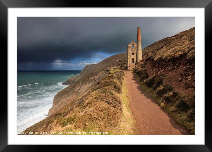 Approaching Storm (Wheal Coates)  Framed Mounted Print by Andrew Ray