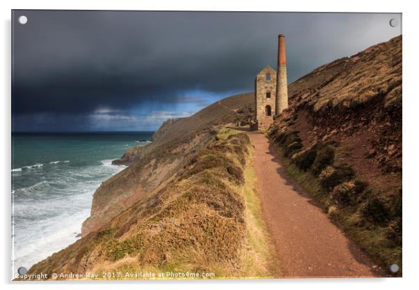 Approaching Storm (Wheal Coates)  Acrylic by Andrew Ray