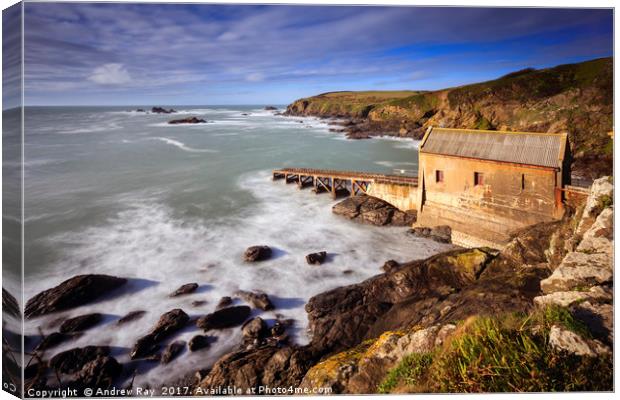 Old Lifeboat Station (Lizard)  Canvas Print by Andrew Ray