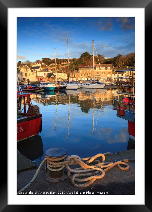 Rope at Padstow Harbour Framed Mounted Print by Andrew Ray