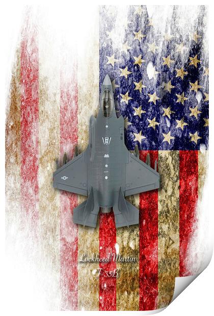 USAF Lockheed Martin F-35B Print by J Biggadike