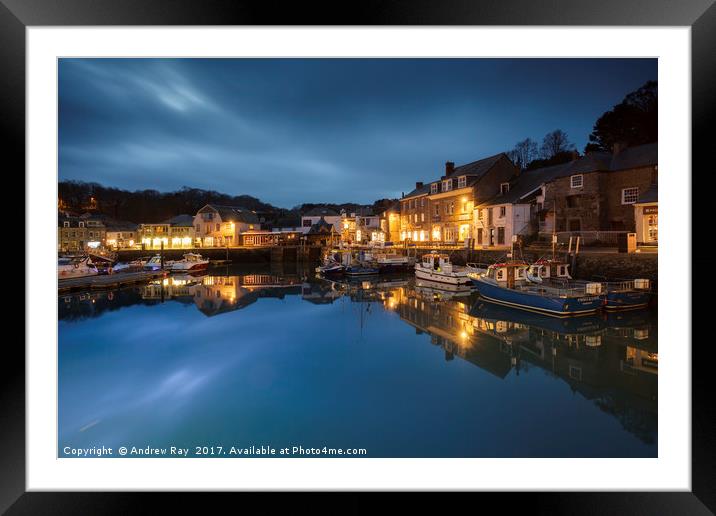 Twilight at Padstow Framed Mounted Print by Andrew Ray
