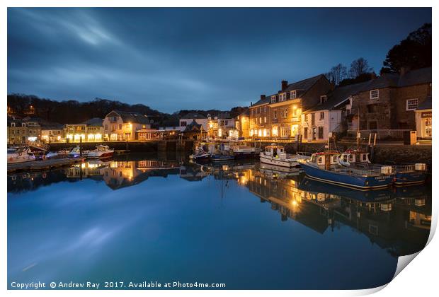 Twilight at Padstow Print by Andrew Ray