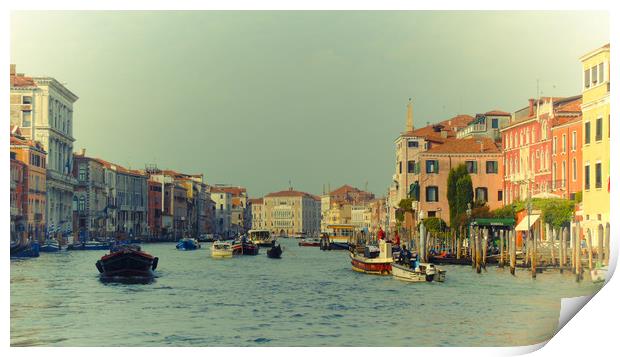 Venice, Grand canal Print by Larisa Siverina