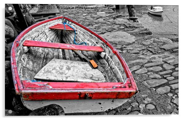 Abandoned Rowing Boat Acrylic by Hazel Powell