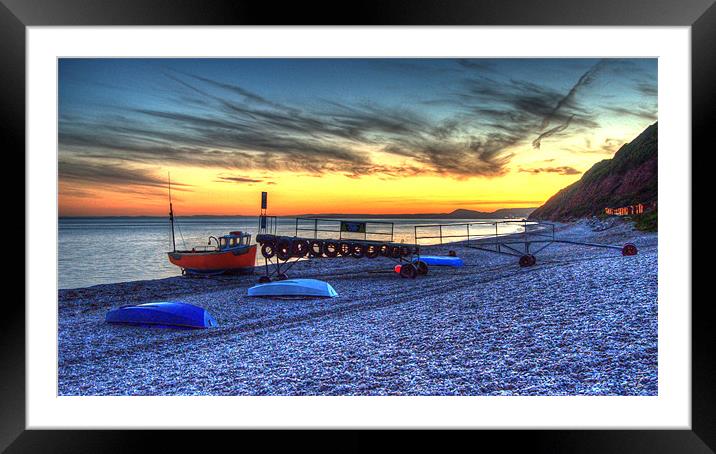 Boats on the beach Framed Mounted Print by Rob Hawkins