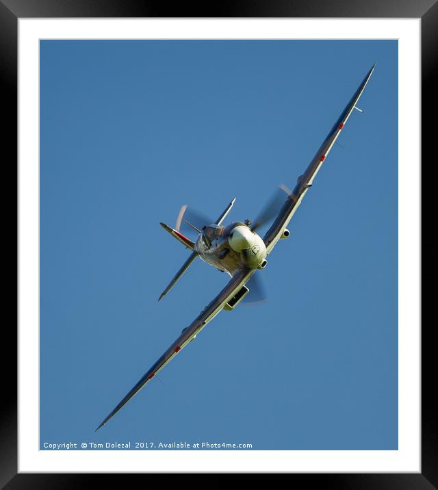 Head on Spitfire II Framed Mounted Print by Tom Dolezal