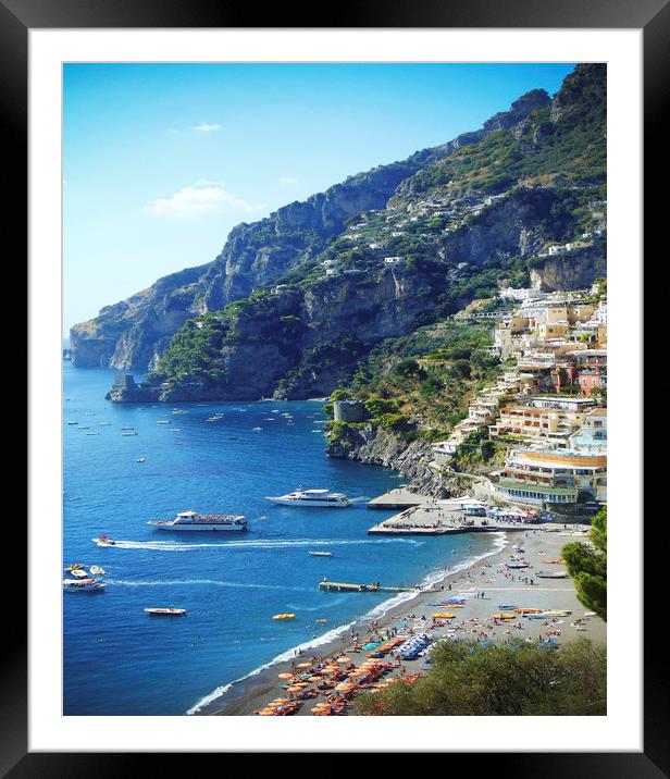 Positano, Amalfi coast, Italy Framed Mounted Print by Larisa Siverina