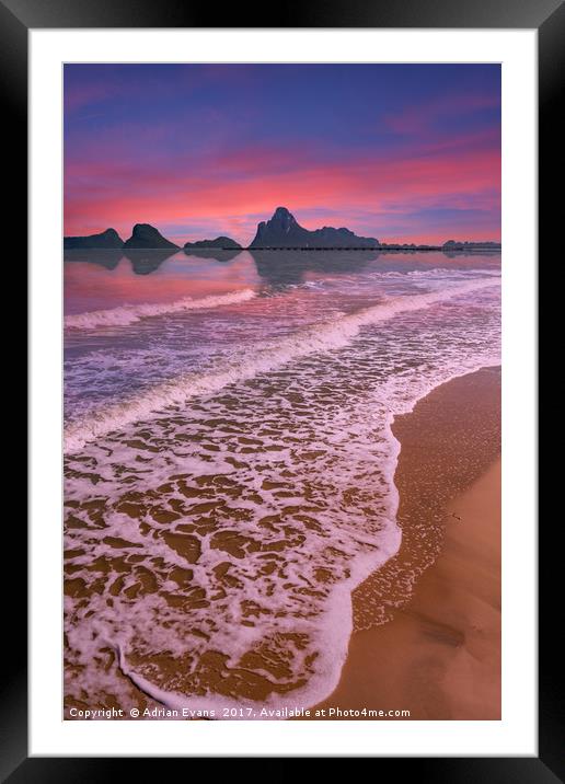 Sunset Thailand Framed Mounted Print by Adrian Evans