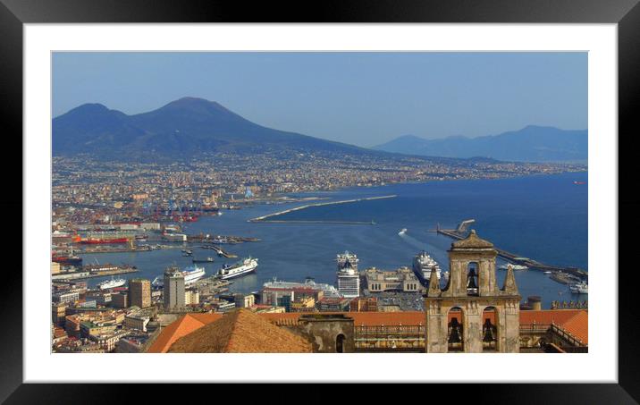 Naples panorama, Italy Framed Mounted Print by Larisa Siverina