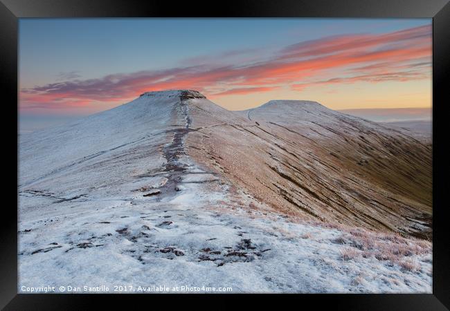 Corn Du and Pen y Fan, Brecon Beacons National Par Framed Print by Dan Santillo